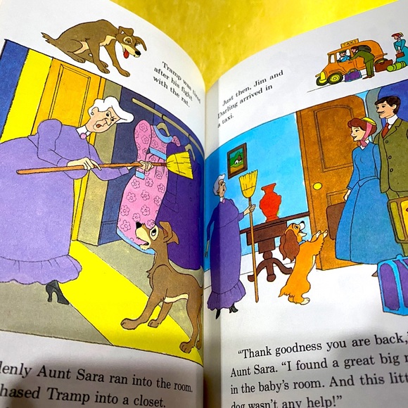 WALT DISNEY PRODUCTIONS PRESENTS LADY AND THE TRAMP VINTAGE 1981 HARDCOVER BOOK - Picture 11 of 13